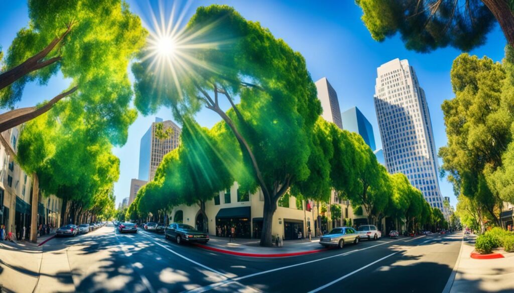 Los Angeles Trees and Reflective Surfaces