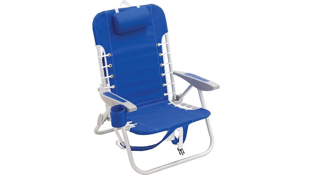 beach chair with backpack