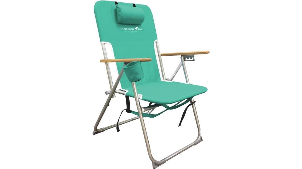 beach chair with headrest