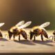 honeybees organize numbers spatially