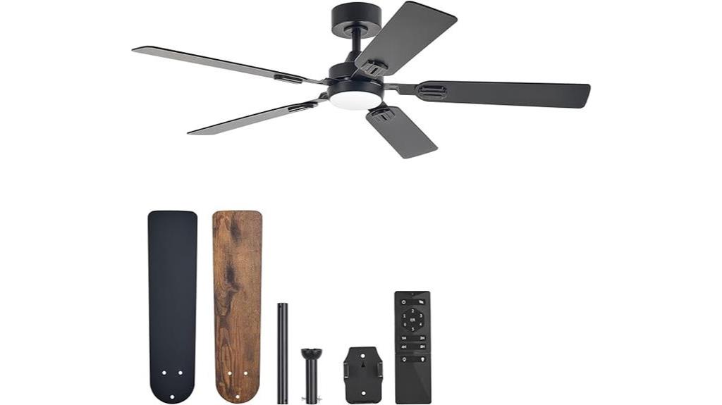 modern ceiling fan with lights and remote