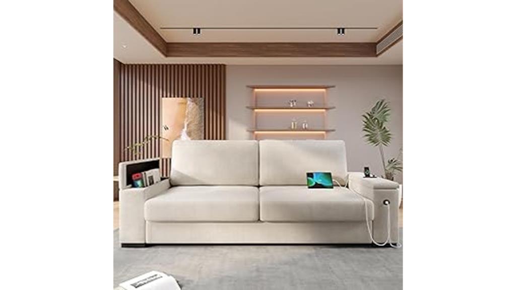 sleek modern sofas with usb ports