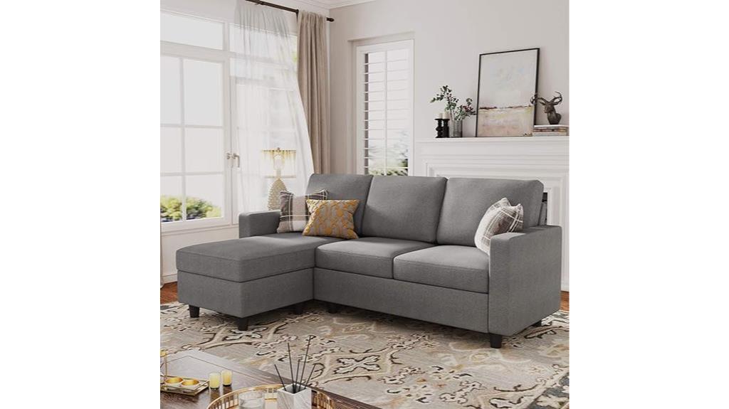 versatile grey sectional sofa