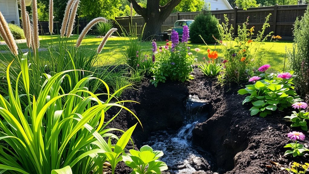 create native plant rain garden