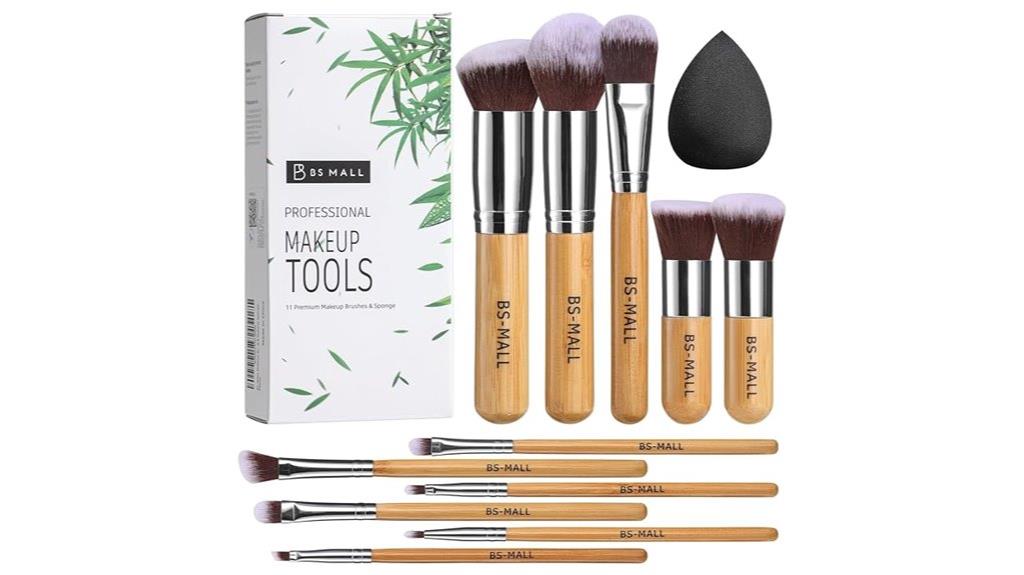 11 piece makeup brush set