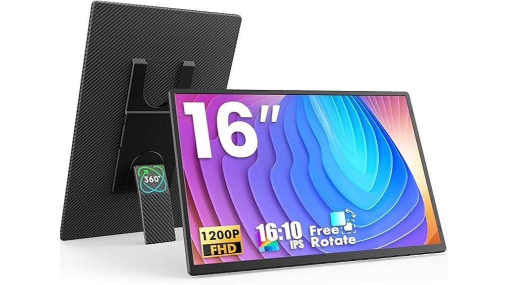 16 inch portable fhd monitor