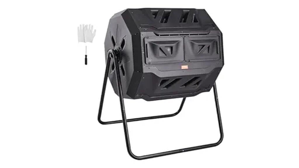 43 gallon dual chamber compost bin