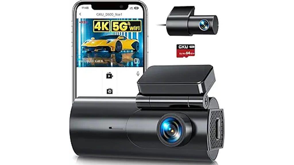 4k front and rear recording