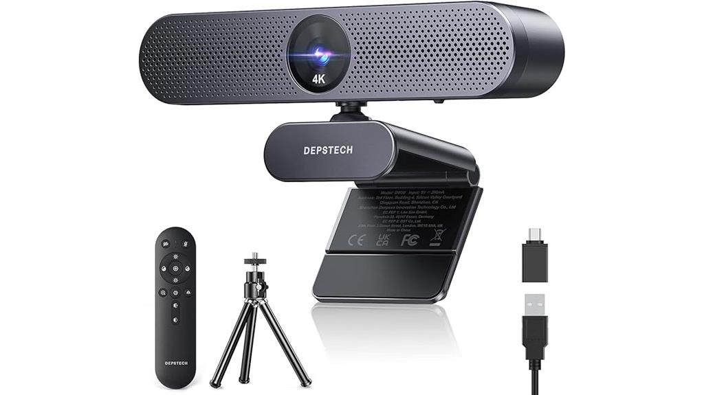 4k webcam with microphone