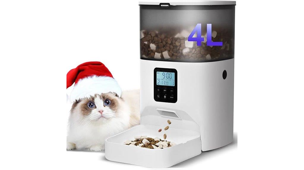4l voice recording pet feeder