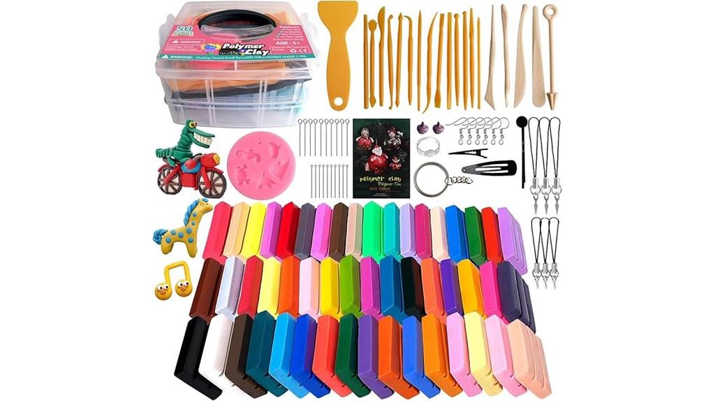 50 color polymer clay set