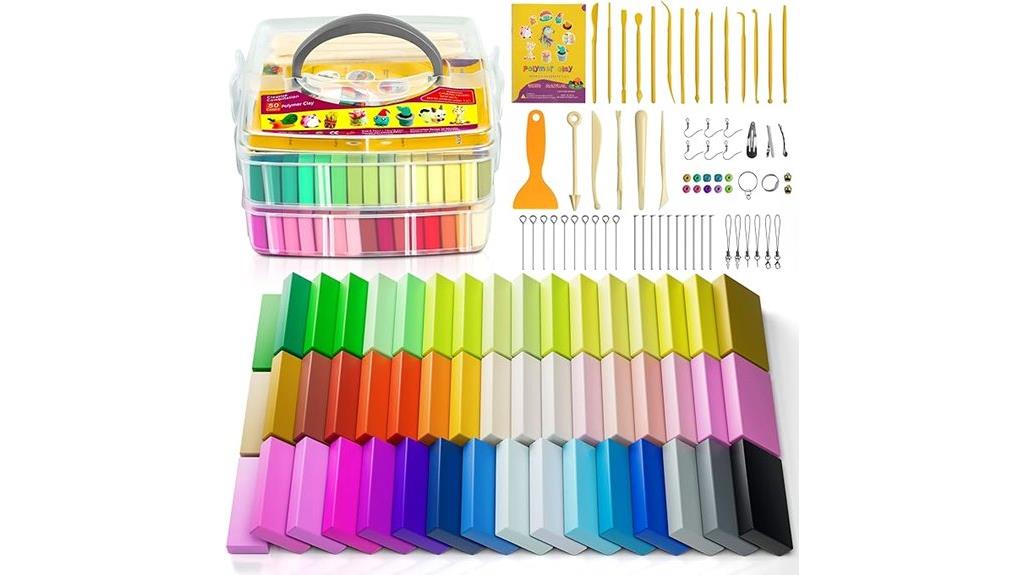 52 color polymer clay set