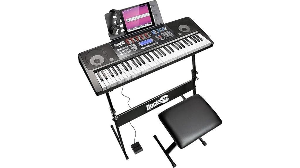 61 key touch display