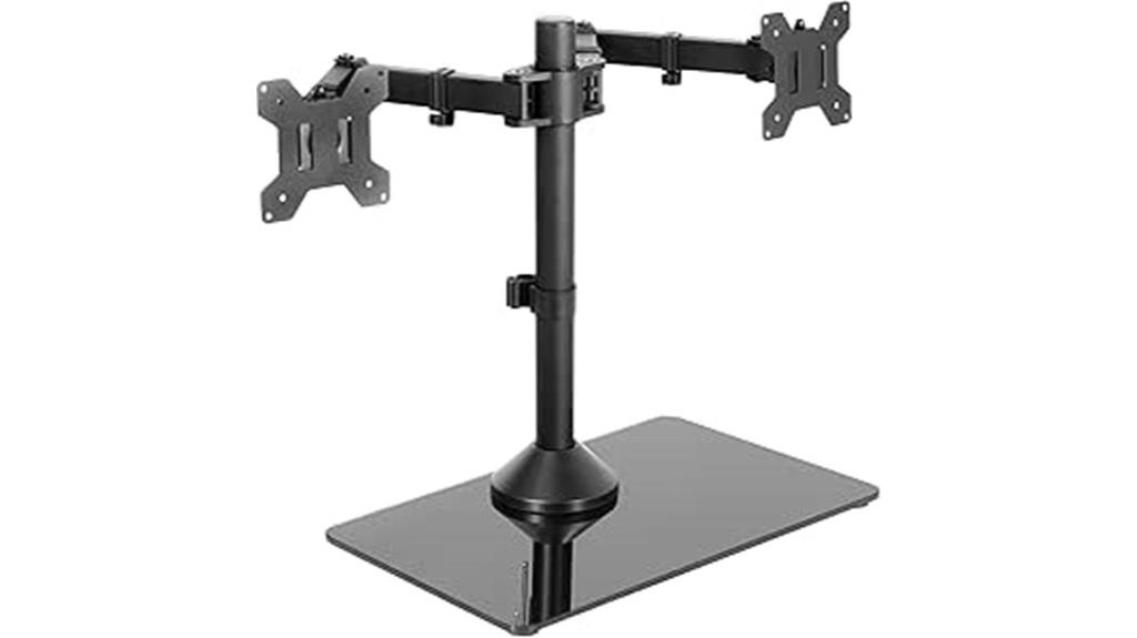 adjustable dual monitor stand