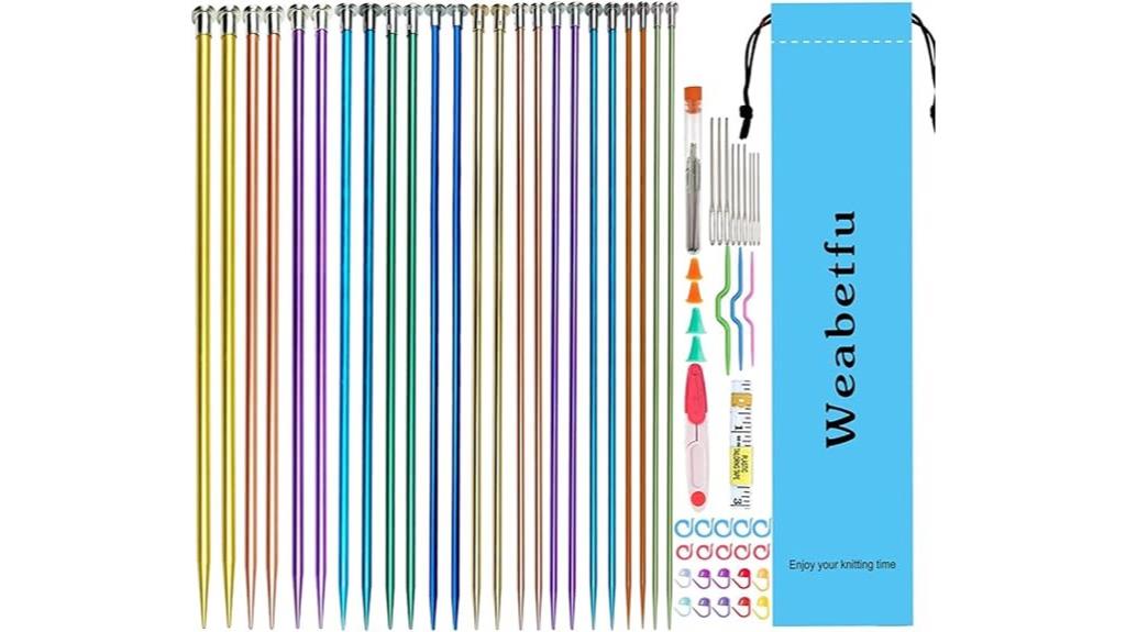 aluminum knitting needle set