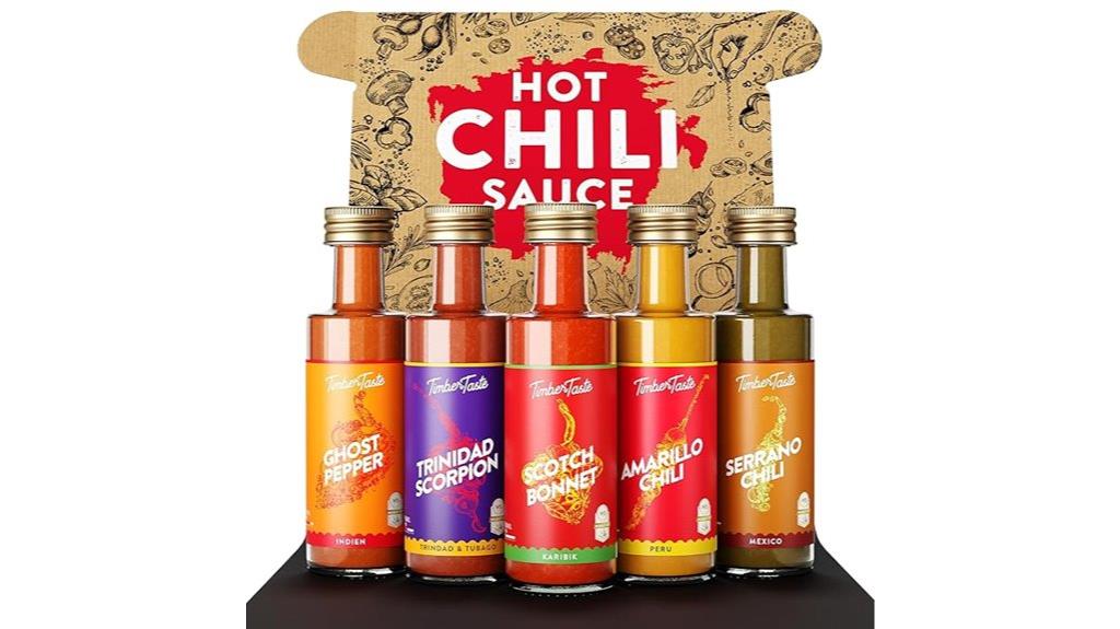 assorted hot sauce gift set