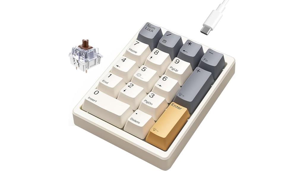 backlit wired numeric keypad
