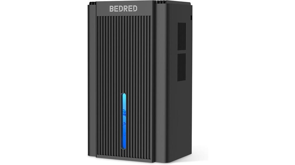 black 95oz capacity dehumidifier