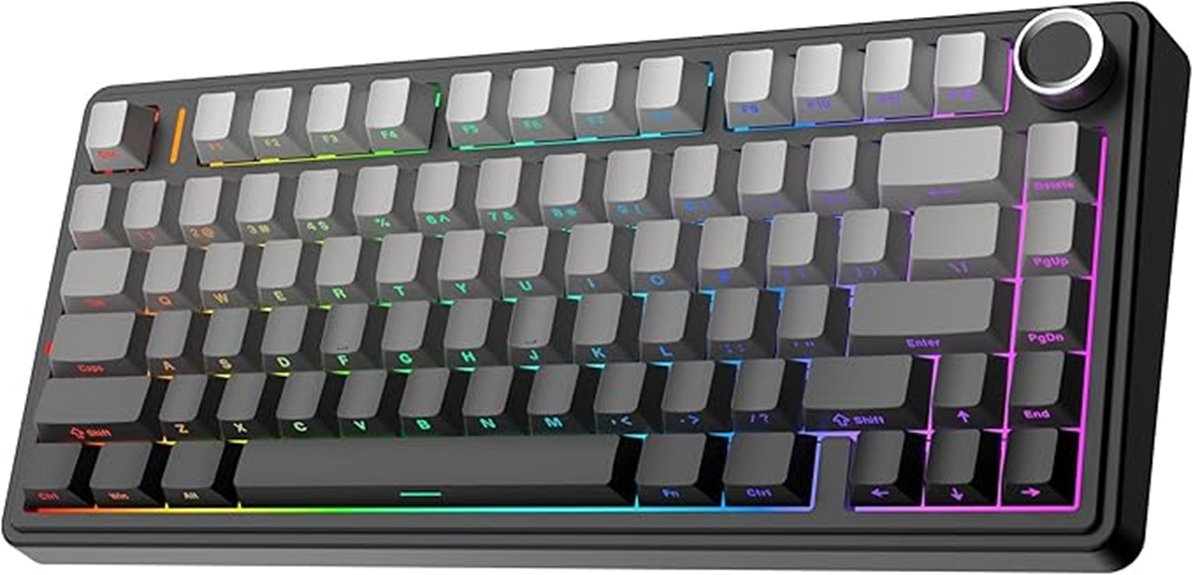 black gradient aula keyboard
