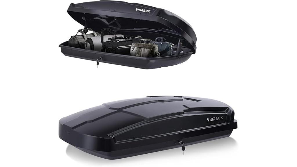 black hard shell cargo box