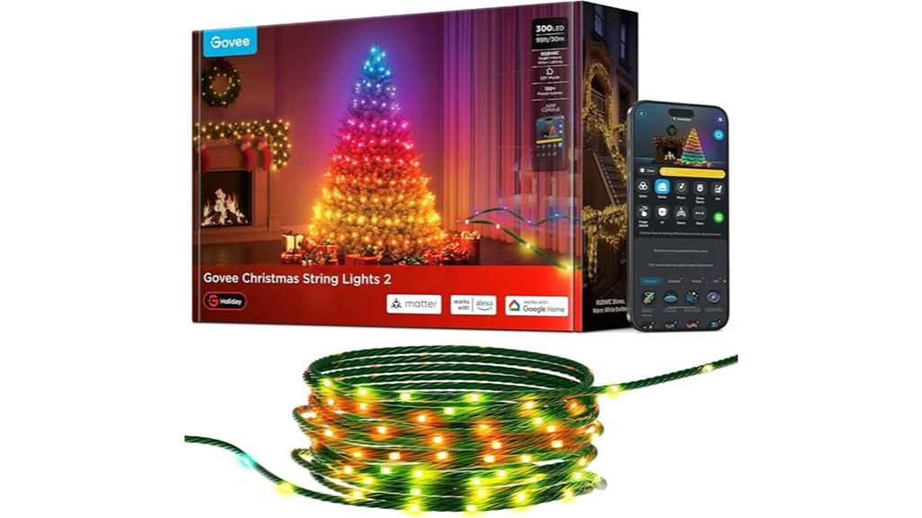 christmas rgbw string lights
