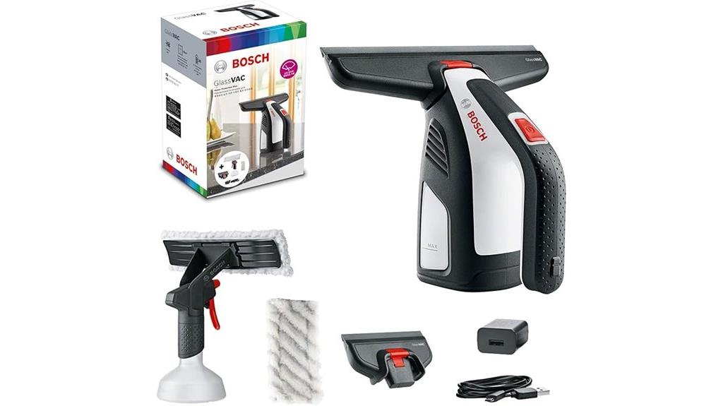 cordless glass cleaning device