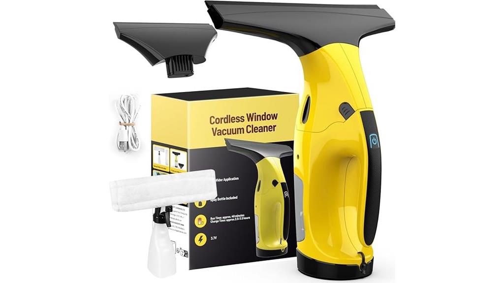 cordless window vacuum size