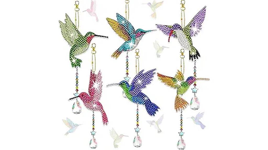 diamond hummingbird wind chimes