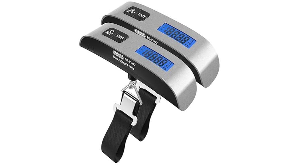 dual lcd luggage scales