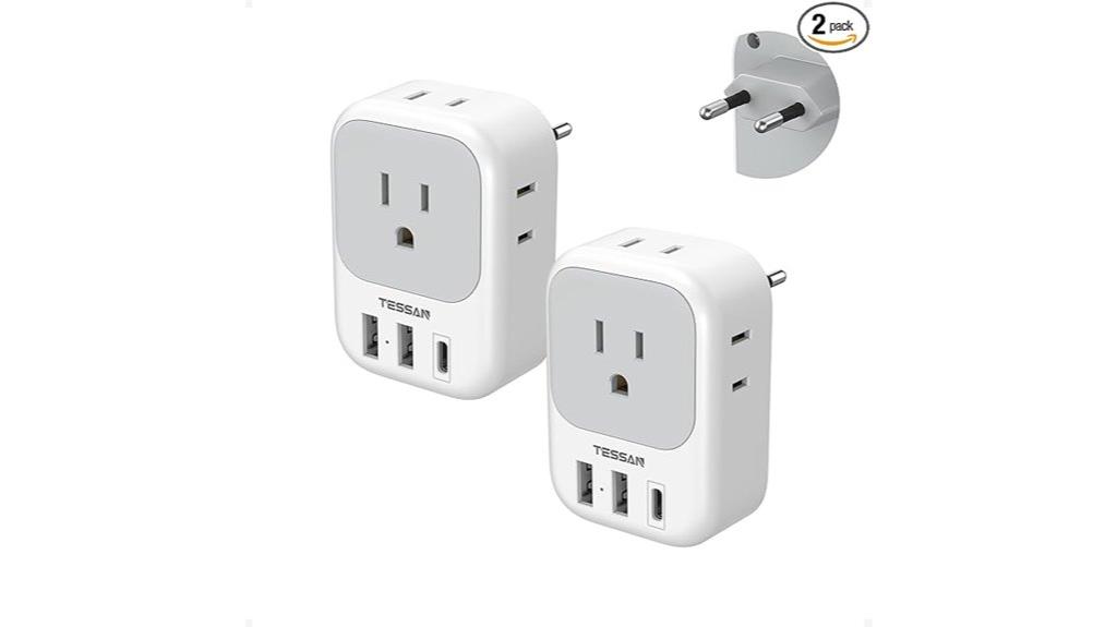 dual pack travel adapters