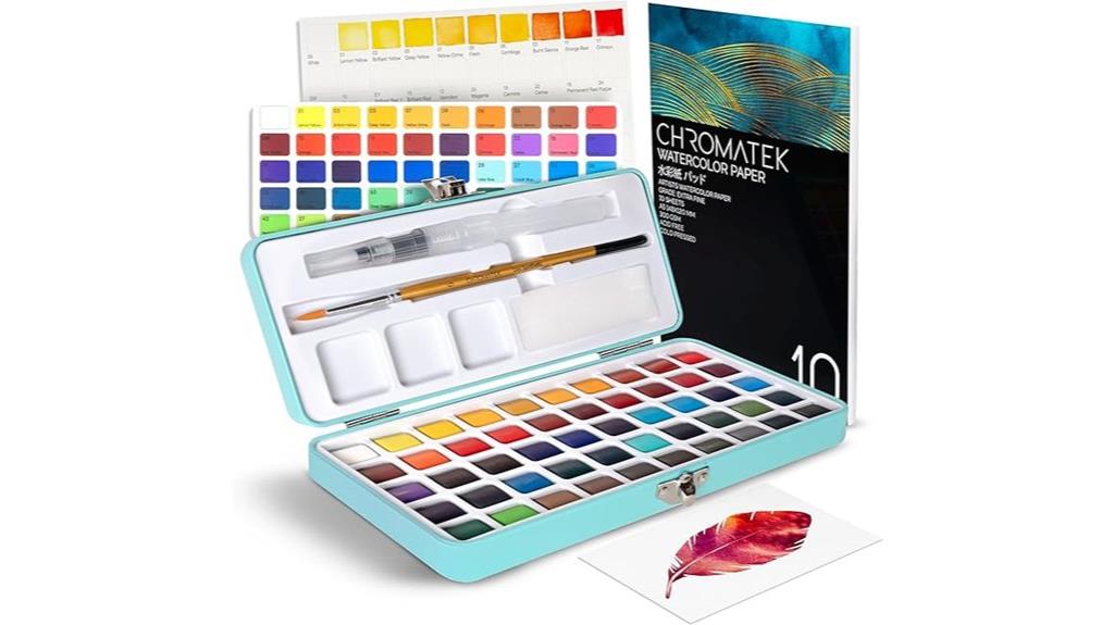 fifty color watercolor paint set