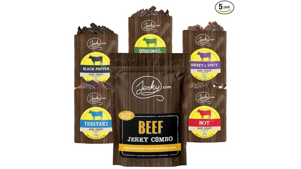 five flavor beef jerky sampler