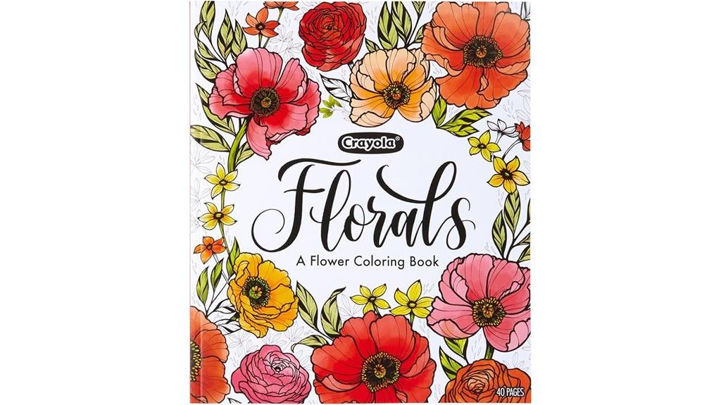 floral coloring book pages