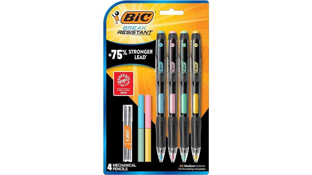 four pack break resistant pencils