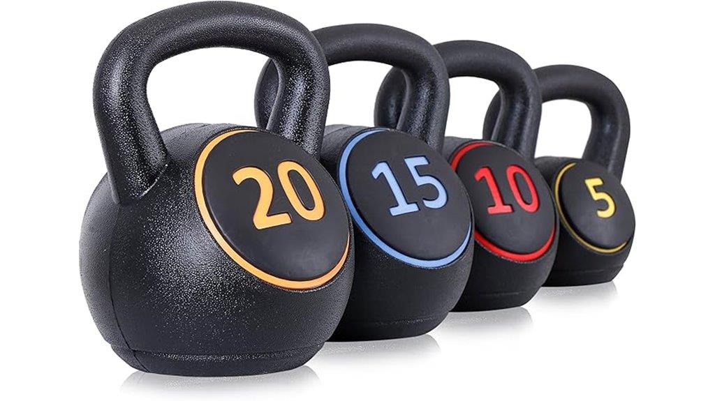 four piece kettlebell set