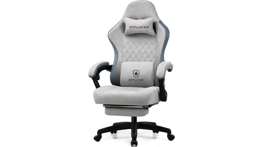 gaming chair with footrest