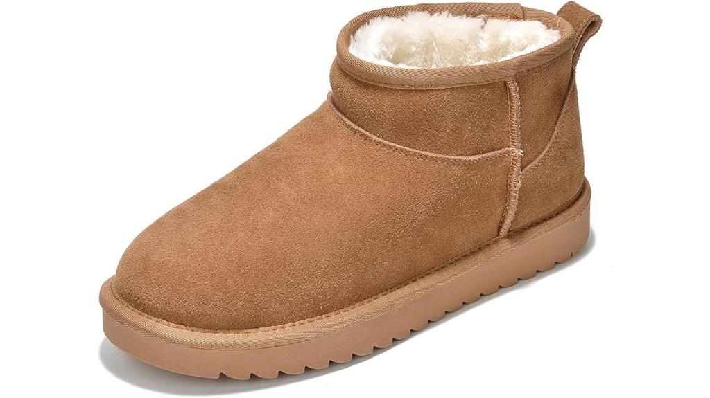 genuine suede ankle boots