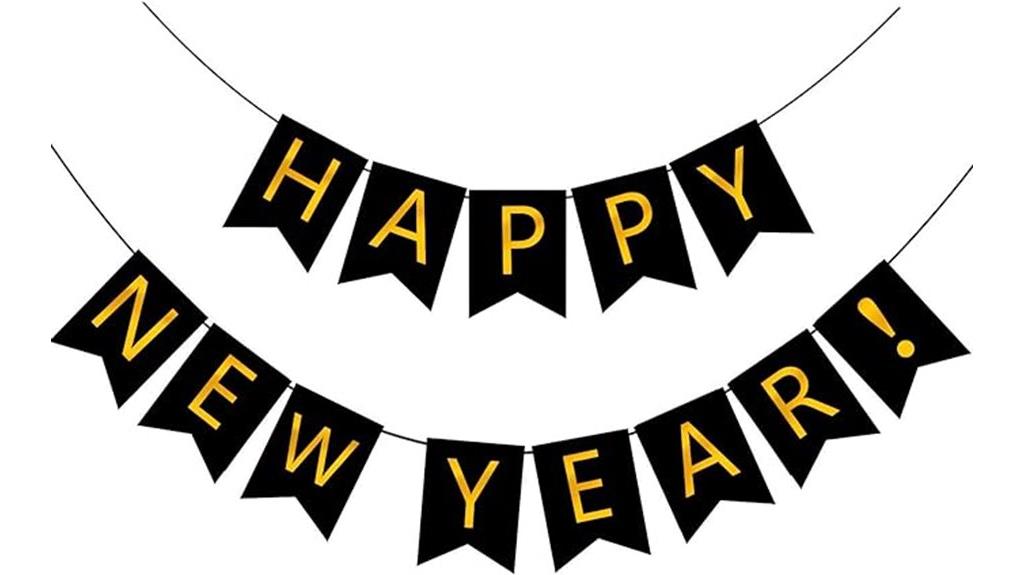 gold letter new year banner