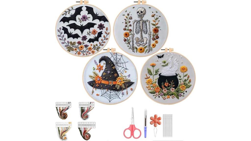 halloween embroidery craft kit