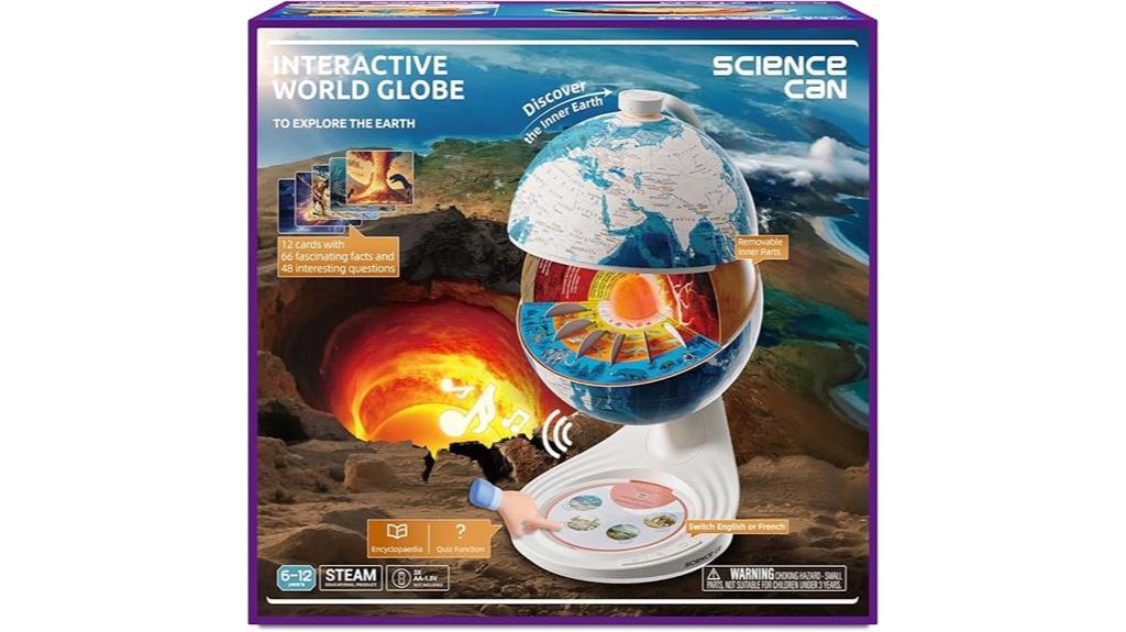 interactive bilingual globe for kids