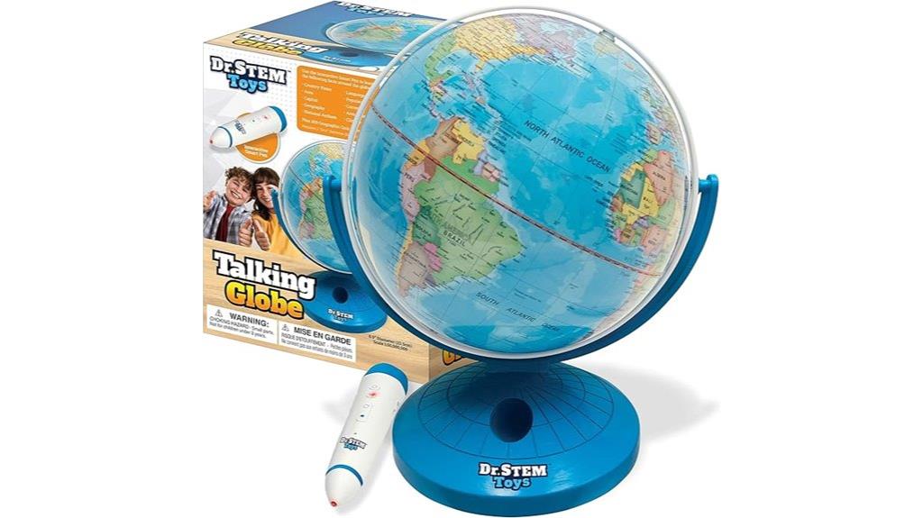 interactive globe with stylus