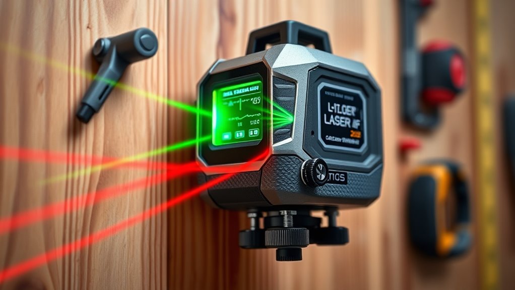 key laser level features