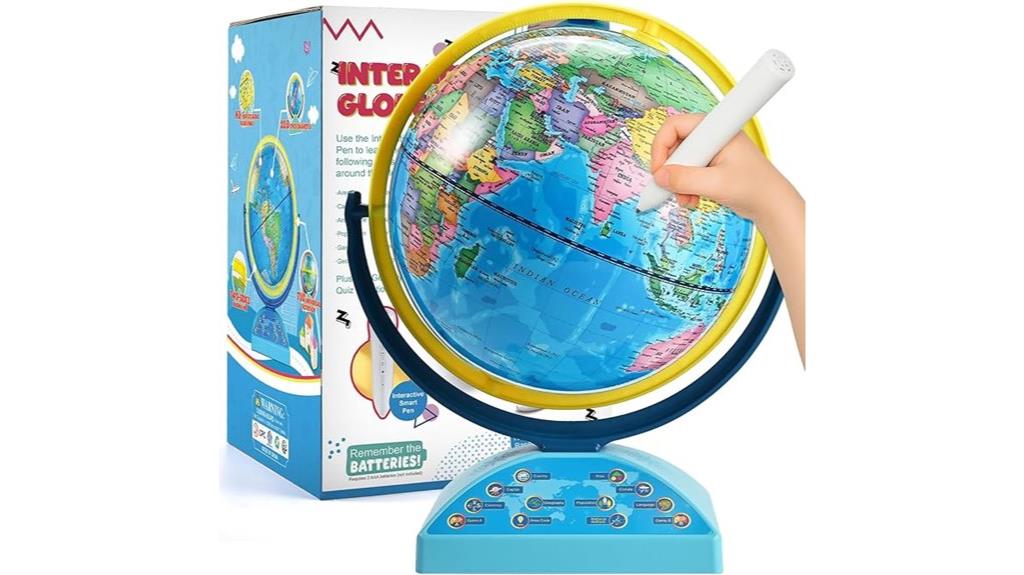 kids interactive globe with pen