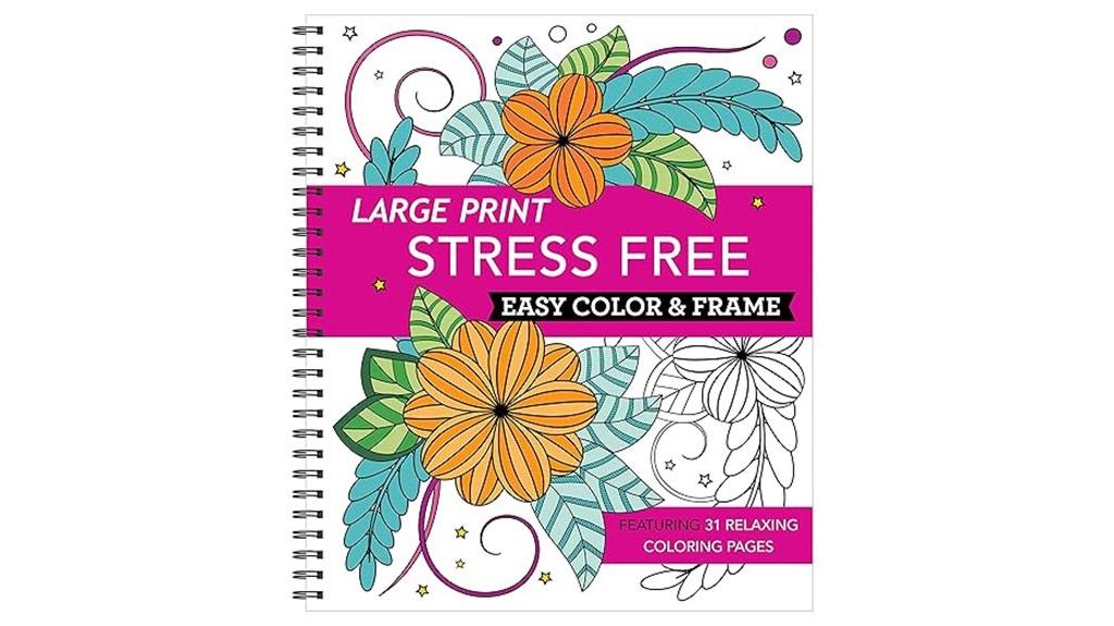 large print easy coloring