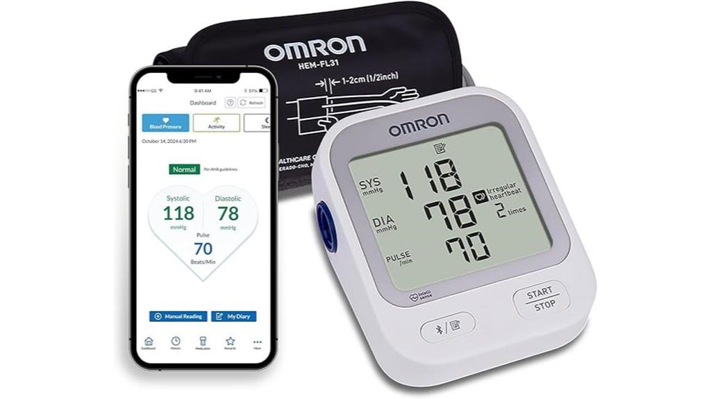 omron app enabled blood pressure monitor