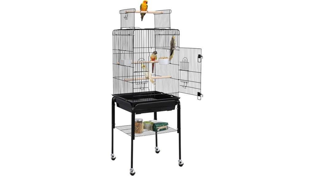 open top bird cage