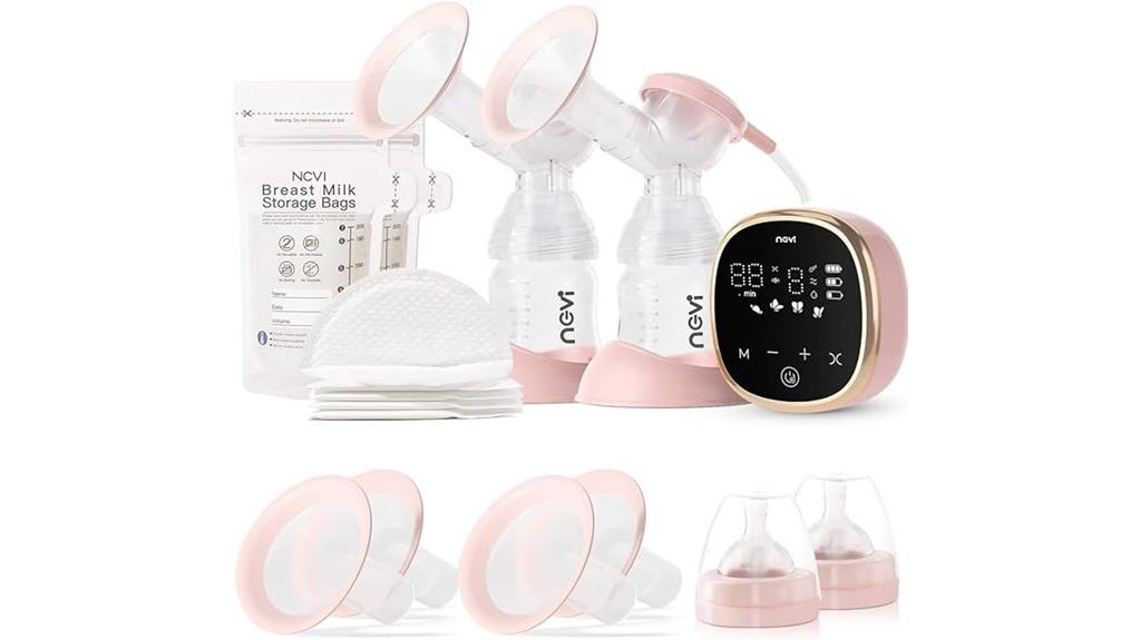 portable breast pump with modes