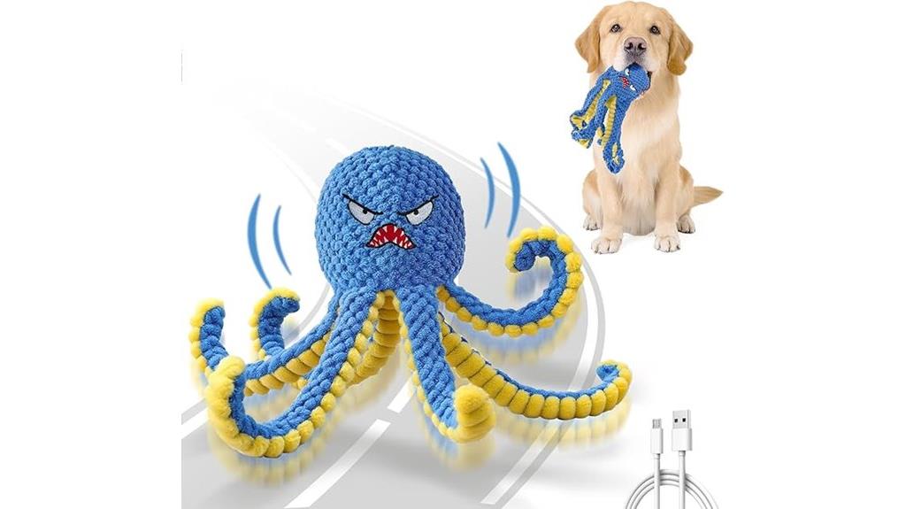 rechargeable octopus dog toy