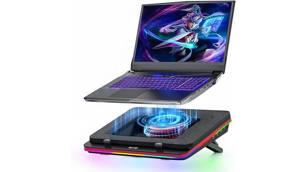rgb enhanced cooling laptop pad