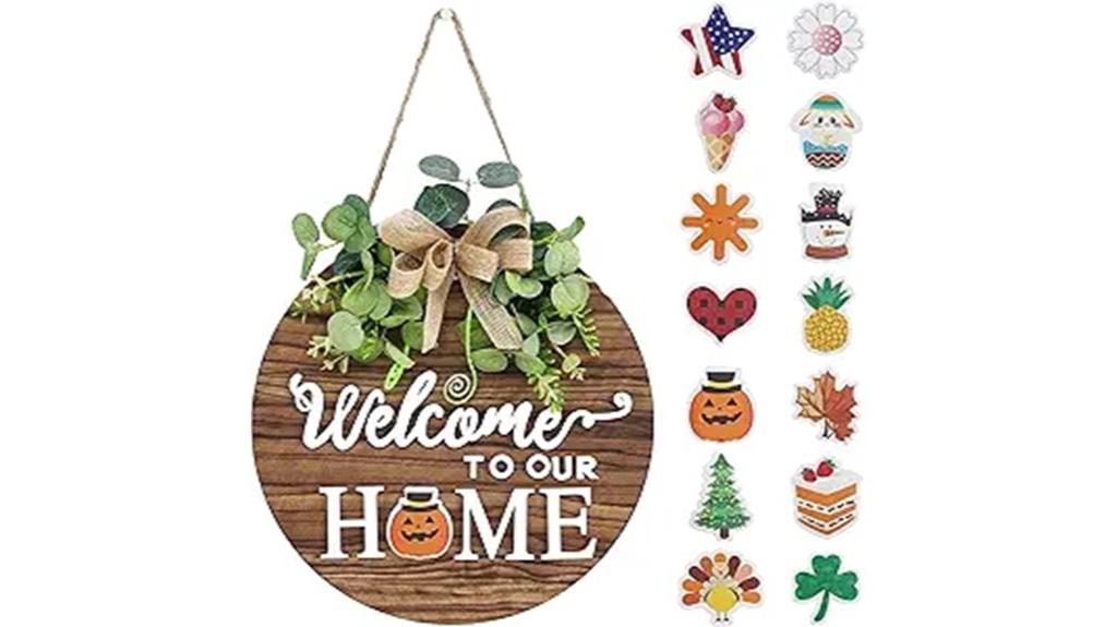 seasonal front door sign